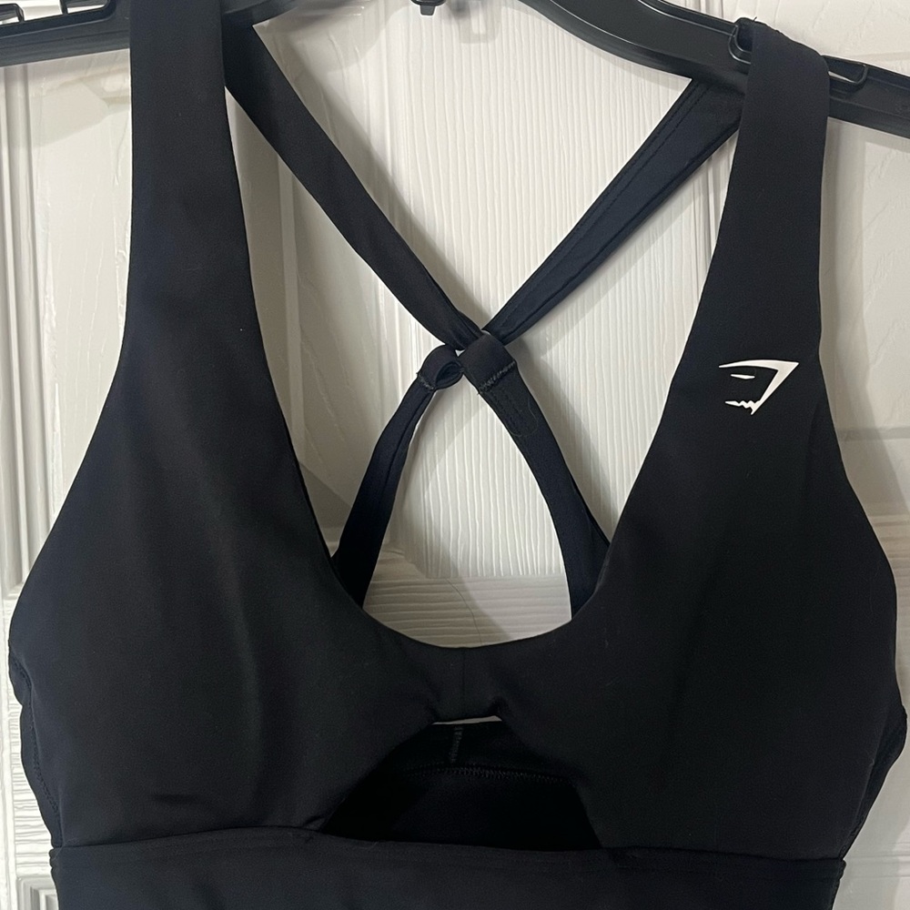 Gymshark Black Peek-a-boo Sports Bra